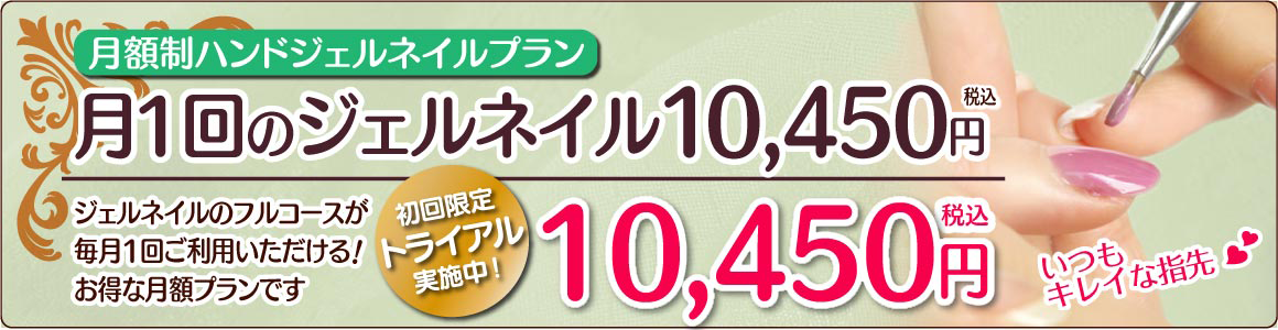 月額制ハンドジェルネイルプラン